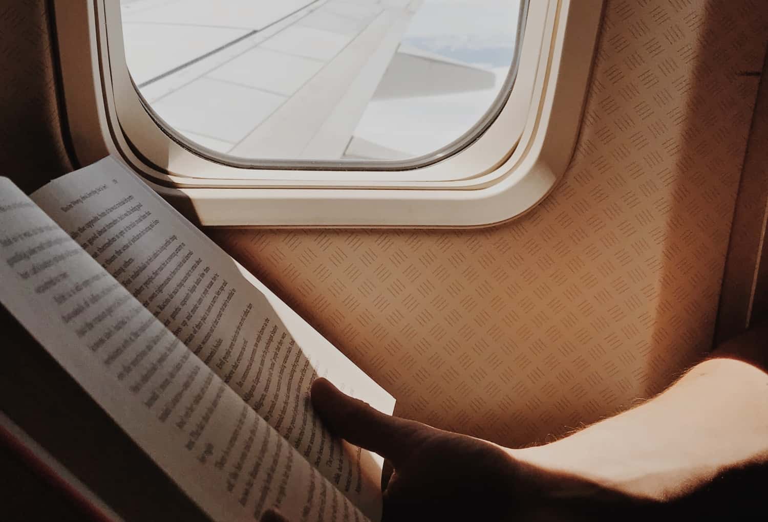 reading on a plane
