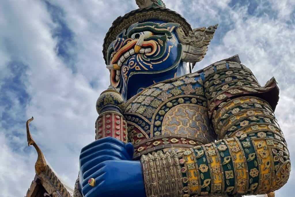 guardian at the grand palace in bangkok thailand